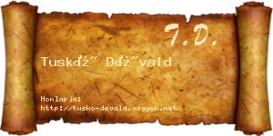 Tuskó Dévald névjegykártya